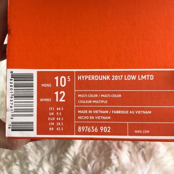 SOLD! NIKE HYPERDUNK 2017 LOW LMTD SNEAKERS - Picture 8 of 8